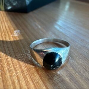 Elegant Black onyx  Stone Sterling Silver Ring